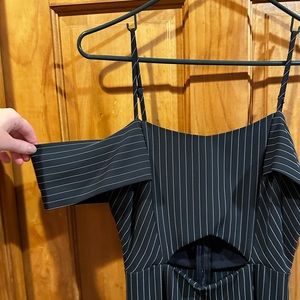 Forever21 pin stripped pants romper.